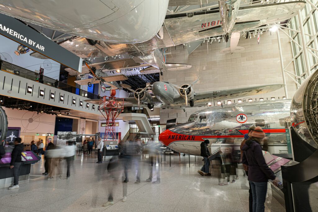 Wright brothers’ plane exhibit at the National Air and Space Museum in Washington DC